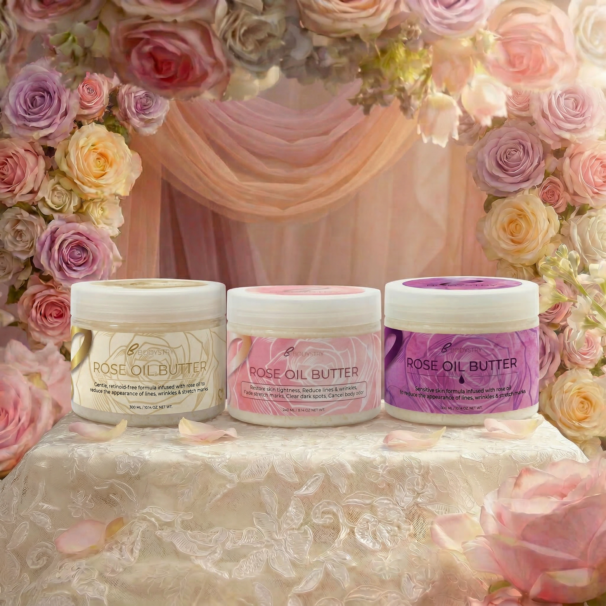 Rose Oil Butter Trio